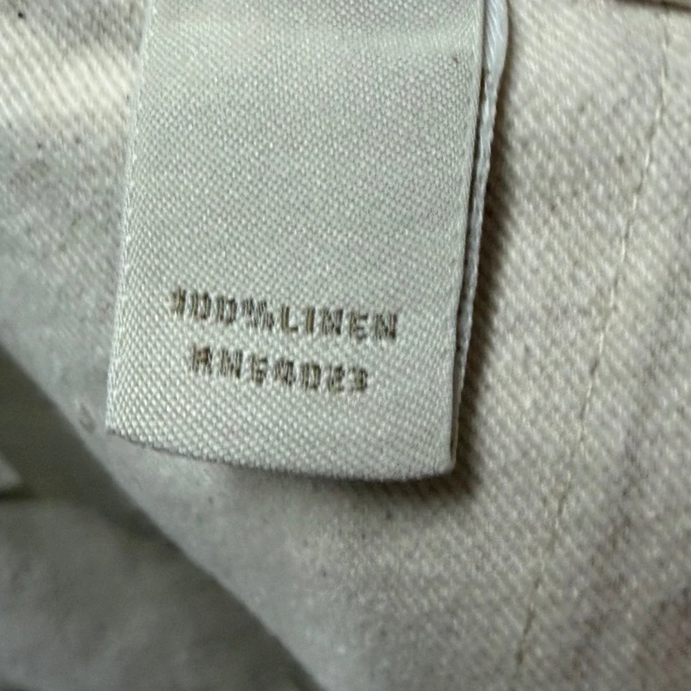 Banana Republic Linen Pants Mens 35/32 Beige Straight Leg Coastal Smart Casual